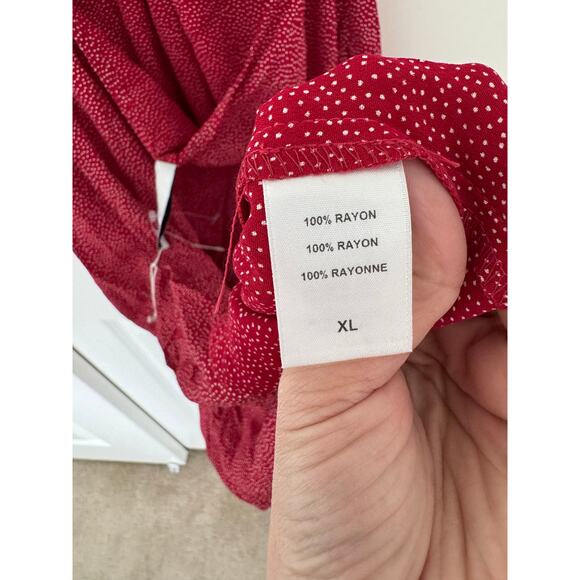 NWT Rachel Pally Mini Dot Sasha Halter Dress Red XL - Picture 7 of 7